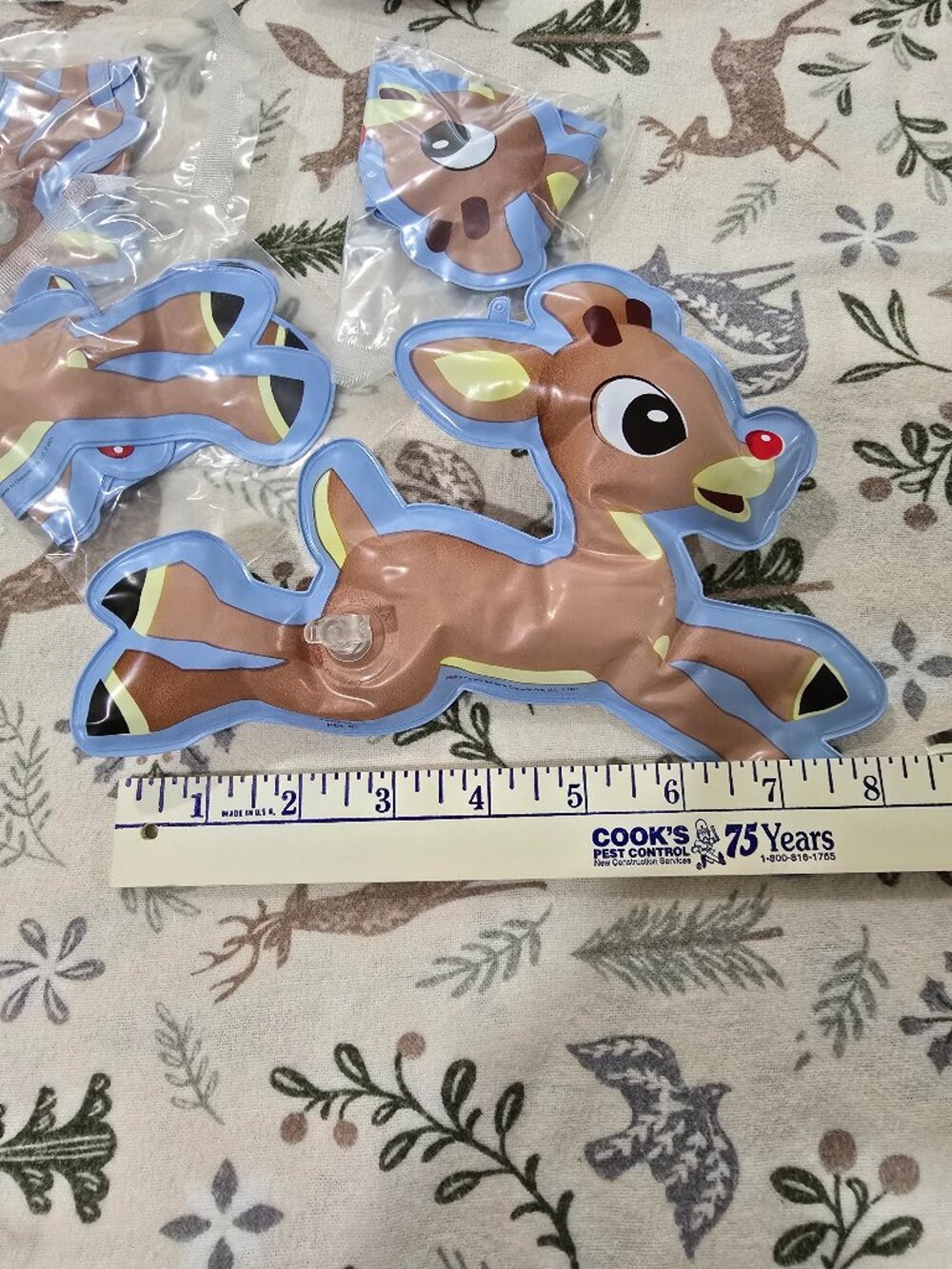 Rudolph The Red Nosed Reindeer Blow Up Set of 12 Christmas Kids Party